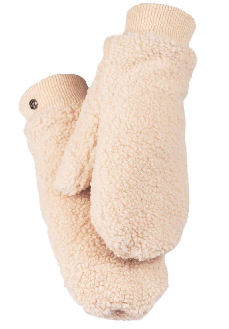 Loevenich Lammfell Imitation Kappe + Handschuh - Beige Vierteljährliche Förderung
