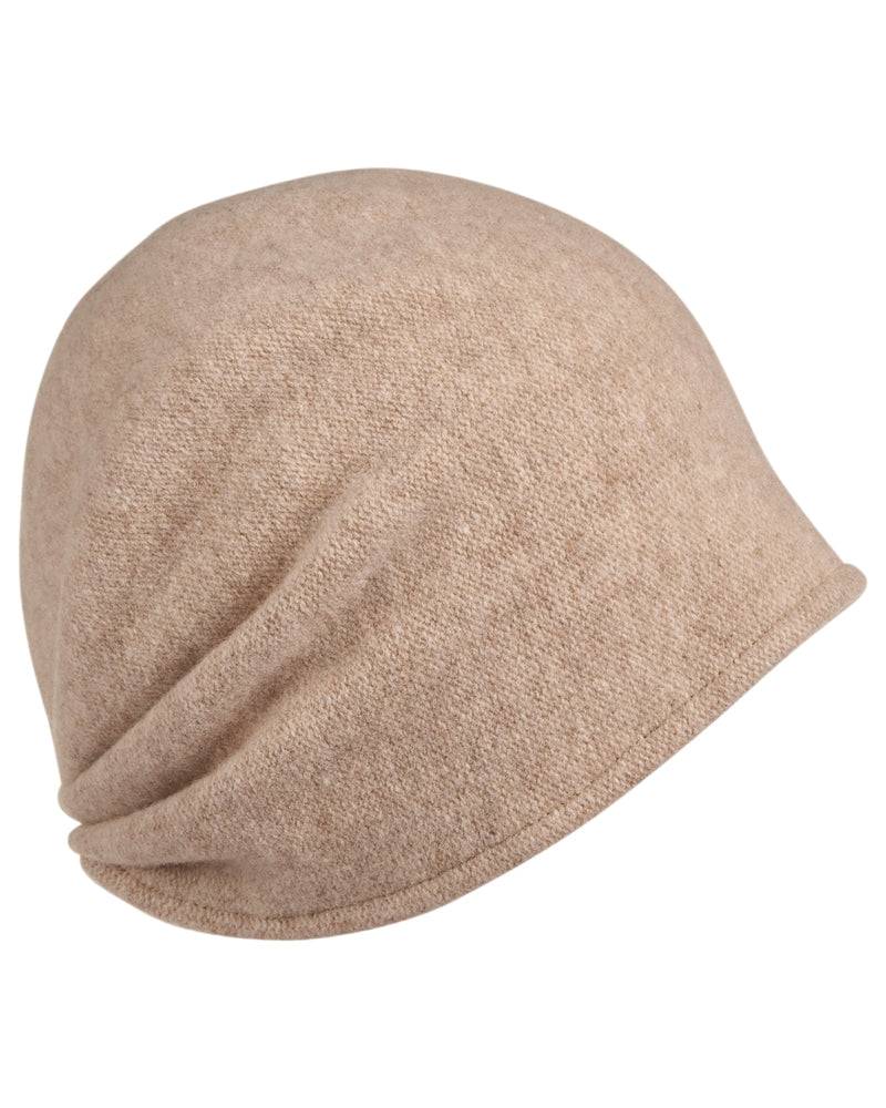 Loevenich Woll-Beanie, hinten gerafft in Beige melange Kostenloser Versand international
