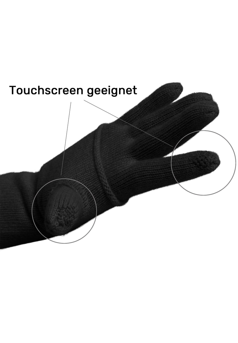 Loevenich Fingerhandschuhe - Schwarz Fabrik Onlineshop