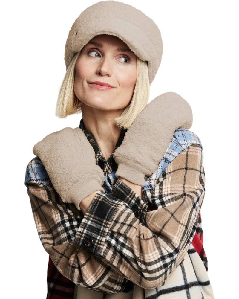 Loevenich Teddy Fäustlinge - Beige Online Shopping