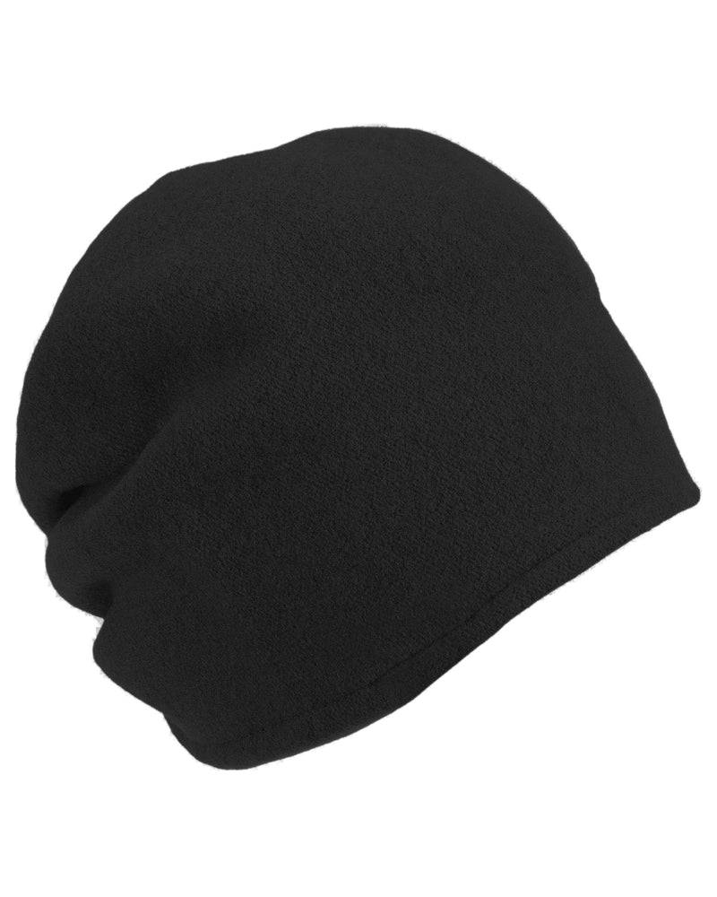 Loevenich Woll-Beanie, hinten gerafft in uni Schwarz Online Outlet