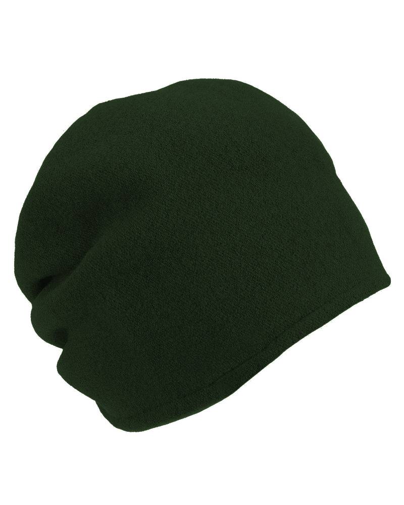Loevenich Woll-Beanie, hinten gerafft in uni Waldgrün Neuheiten