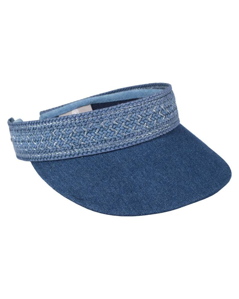 Loevenich Visor mit Flechtband-Multi Denim Super Rabatt