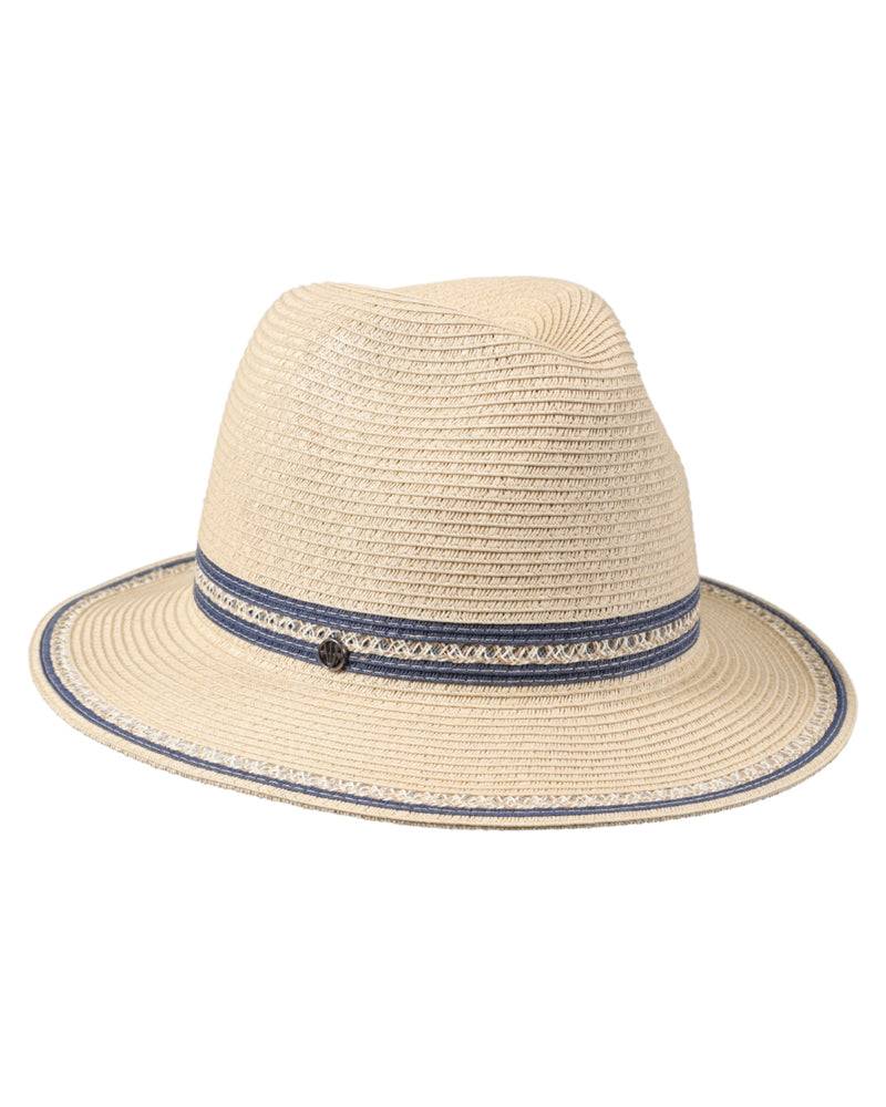 Loevenich Fedora-Natur-Blau Kostenloser Versand international