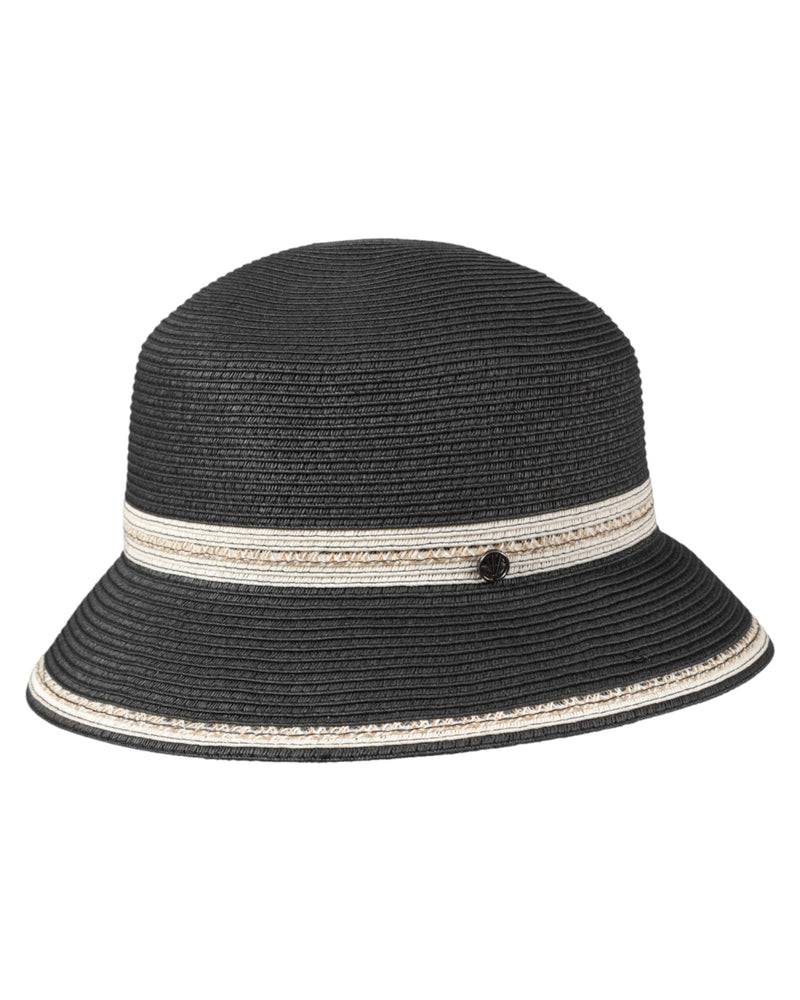Loevenich kleiner Bucket Hut-schwarz-creme Speichern exportieren