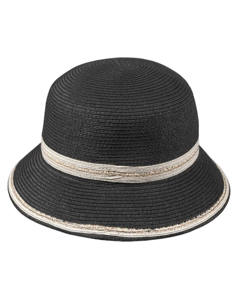 Loevenich kleiner Bucket Hut-schwarz-creme Speichern exportieren