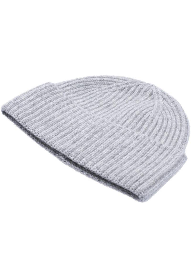Loevenich Kaschmir-Mütze - Silber meliert im Angebot