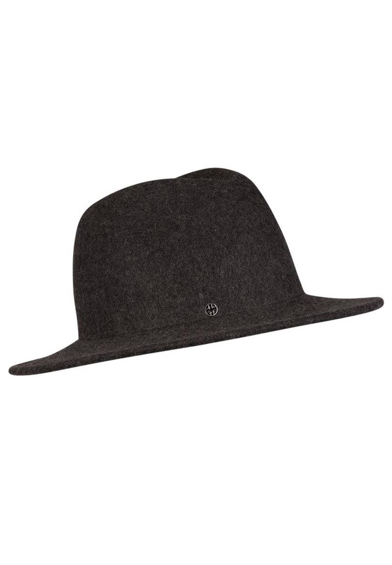 Loevenich kleiner Fedora - Anthrazit meliert Schlussverkauf