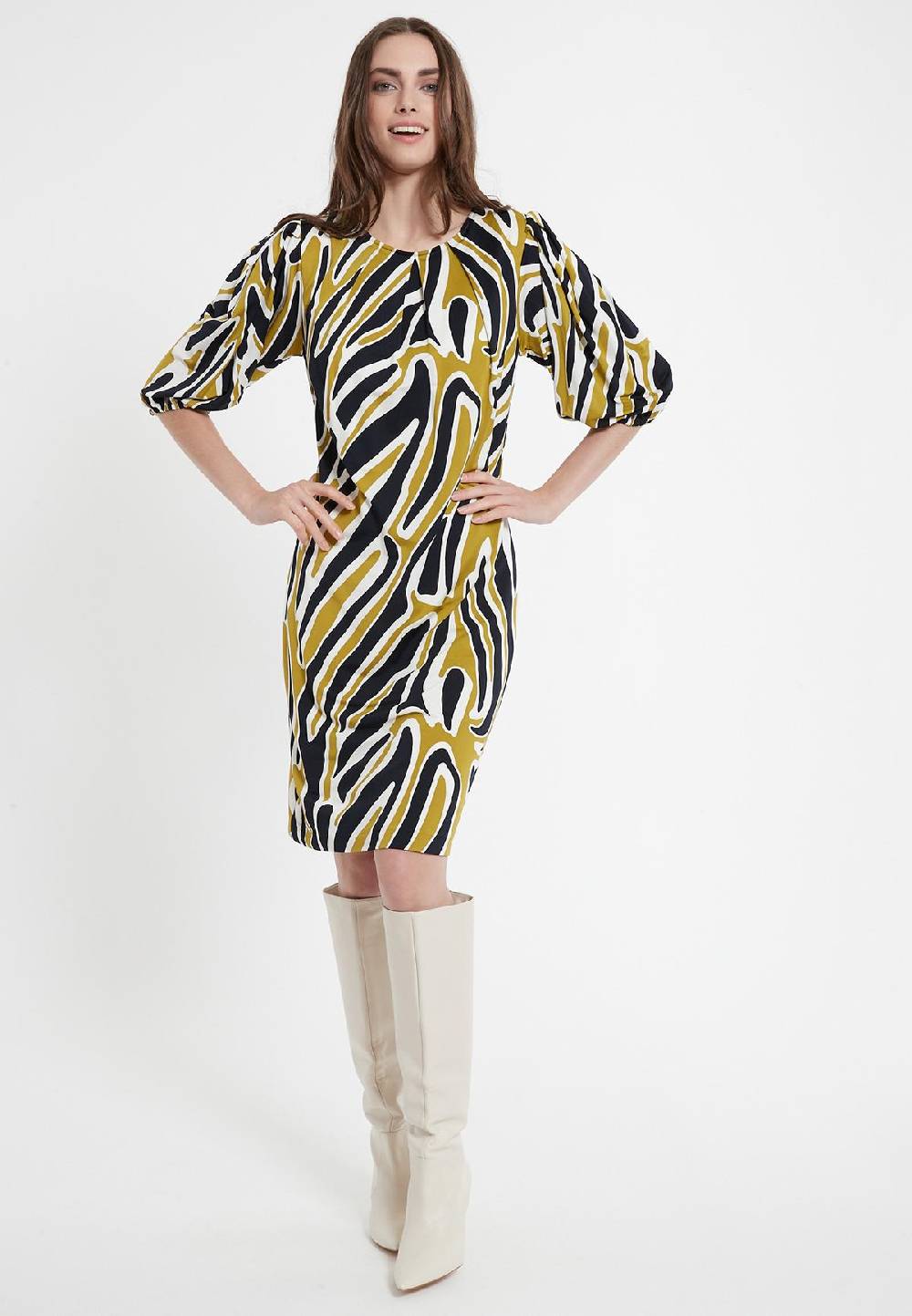 Ana Alcazar Kurzarmkleid Cedie Clearance-Verkauf