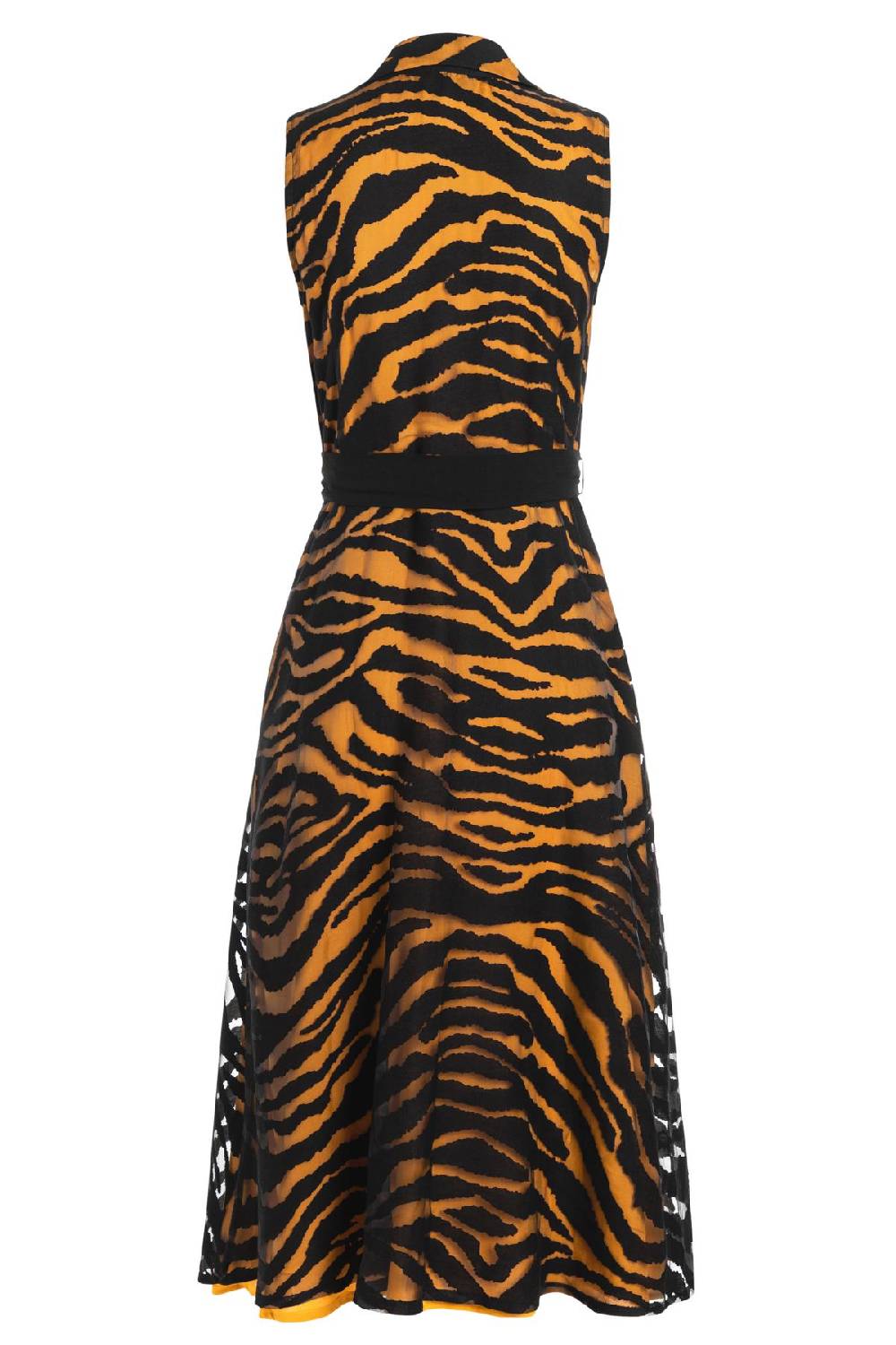 Ana Alcazar Blusenkleid Zapa Schwarz-Braun Zeitlich begrenztes Angebot