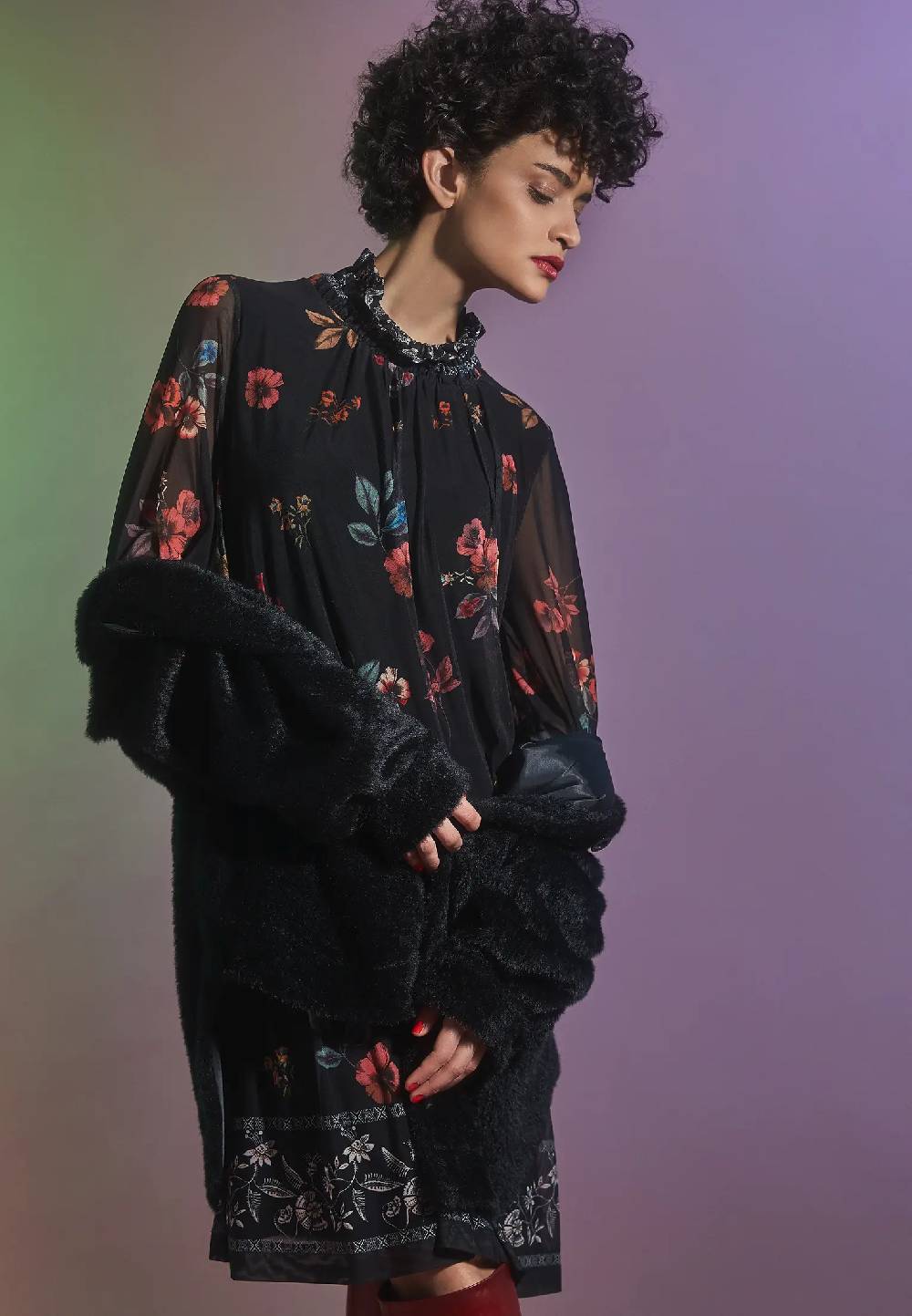 Ana Alcazar Langarmkleid Hiane Verkauf