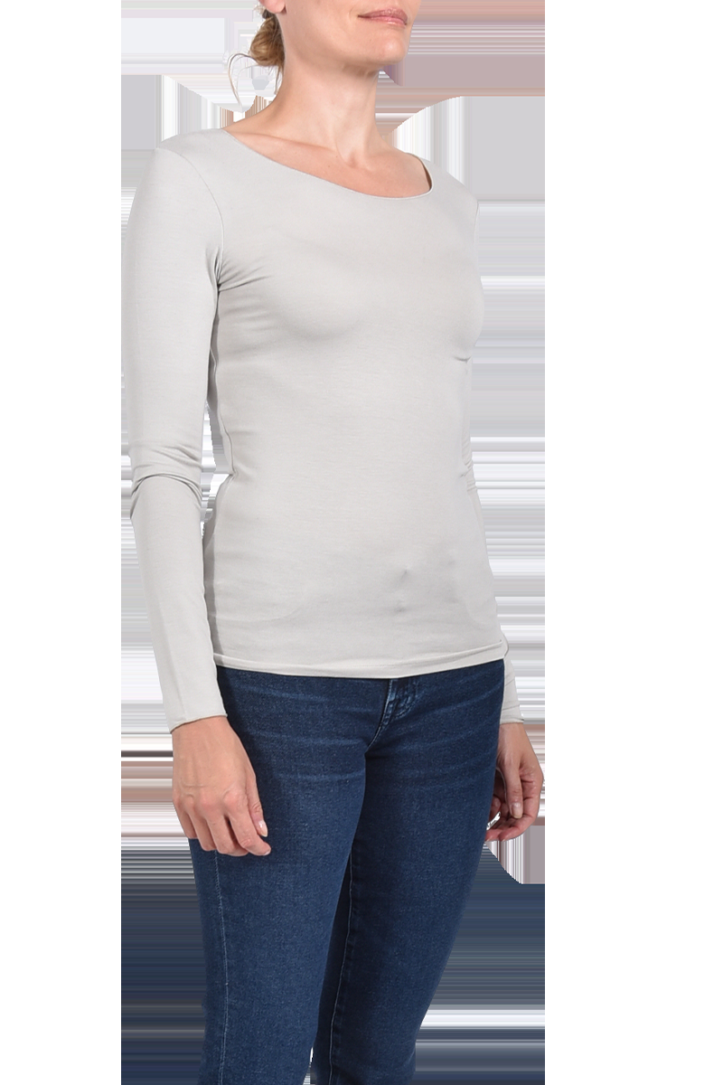 MAJESTIC Langarm-Rundhalsshirt aus Viskose von MAJESTIC Riesige Ersparnisse