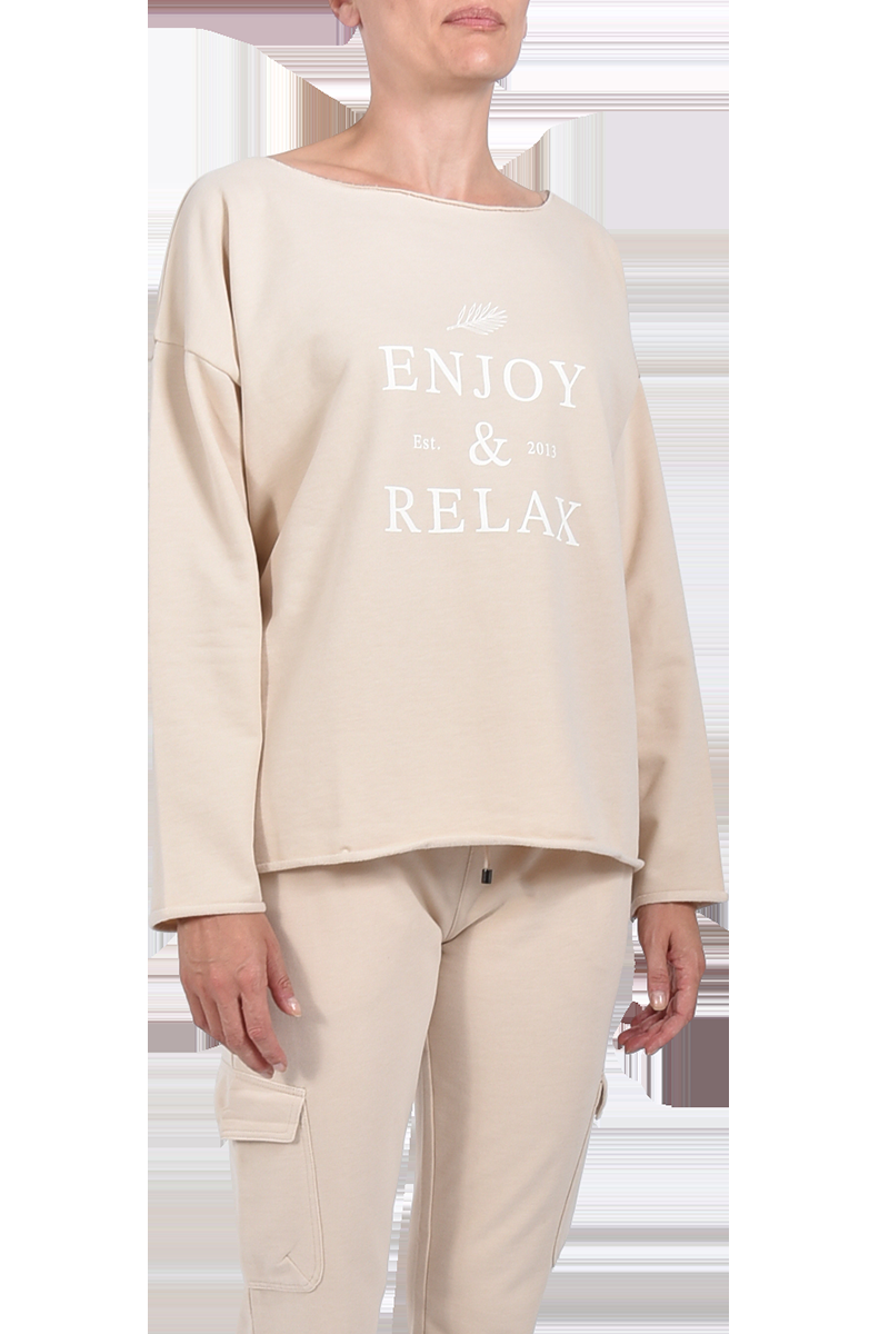 JUVIA Judi Fleece Sweater mit Frontprint von JUVIA Super Sparpreis