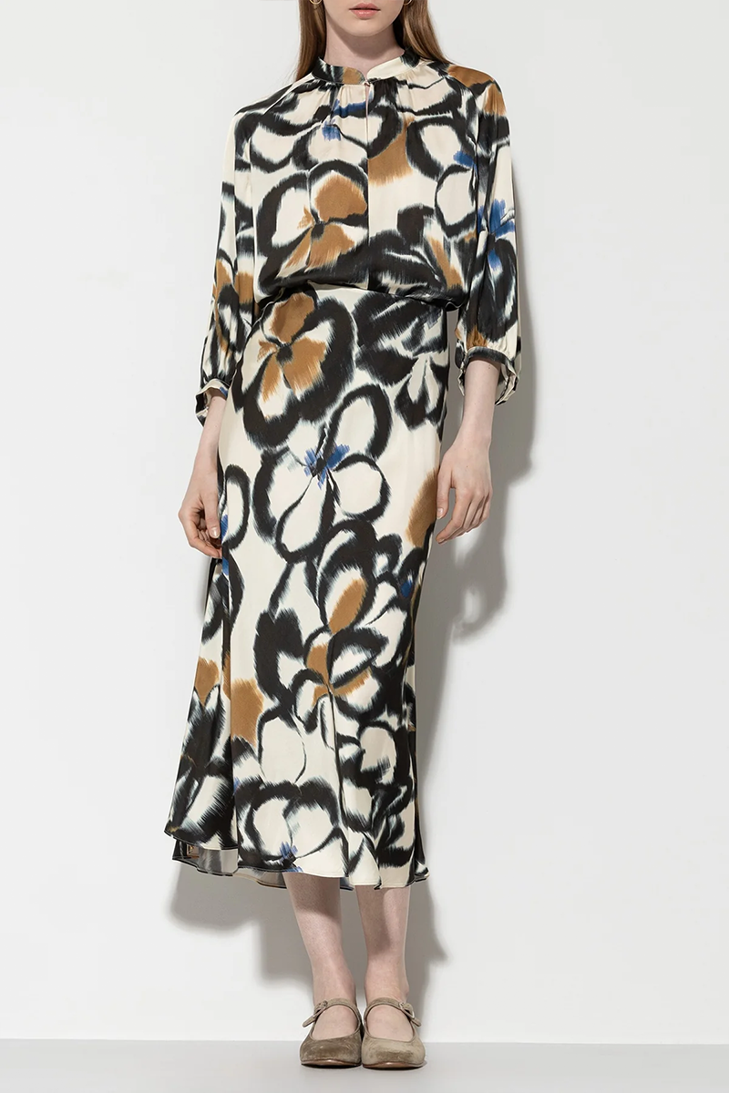 LUISA CERANO Satin-Rock mit Flower-Print von LUISA CERANO Bis zu 55% Rabatt