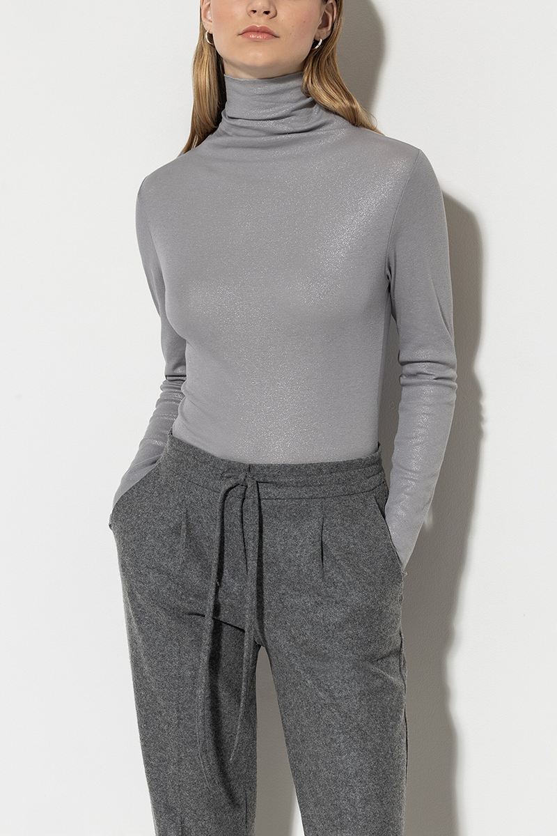 LUISA CERANO Glitter-Rollkragenshirt von LUISA CERANO Verkauf