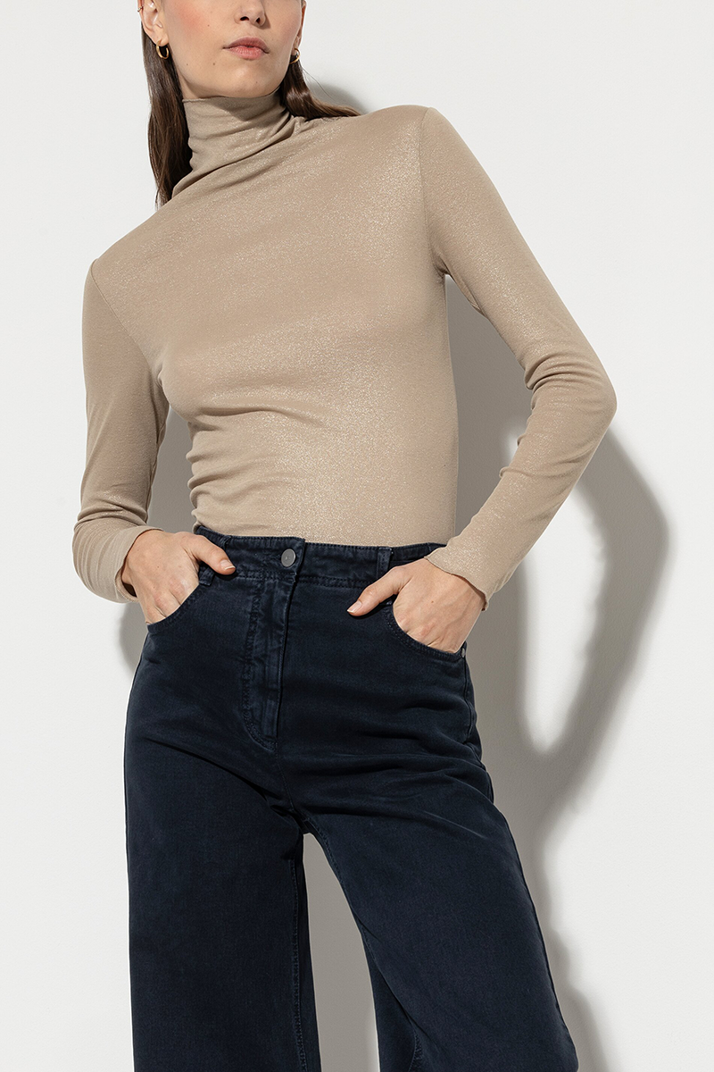 LUISA CERANO Glitter-Rollkragenshirt von LUISA CERANO Angebote