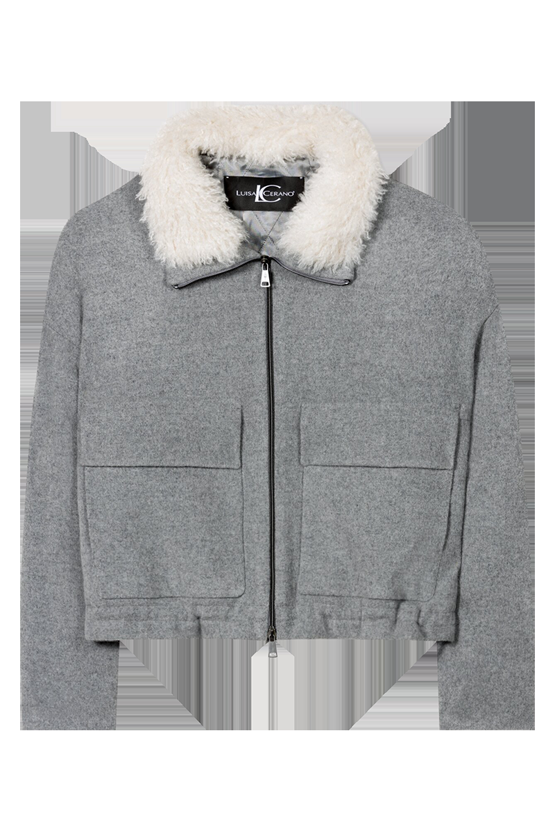 LUISA CERANO Blouson aus Woll-Mix mit Teddykragen von LUISA CERANO
