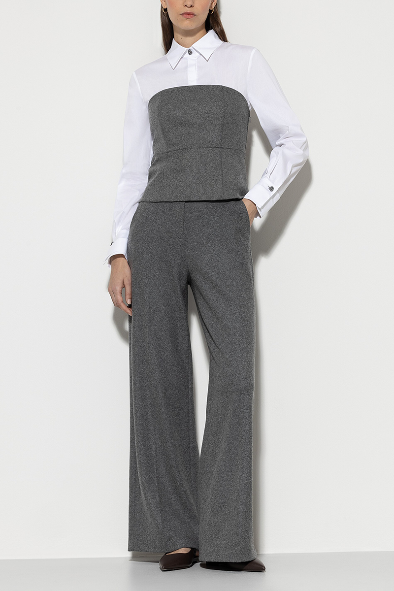 LUISA CERANO Flanell-Wideleg-Pants von LUISA CERANO Limitierter Zeitrabatt