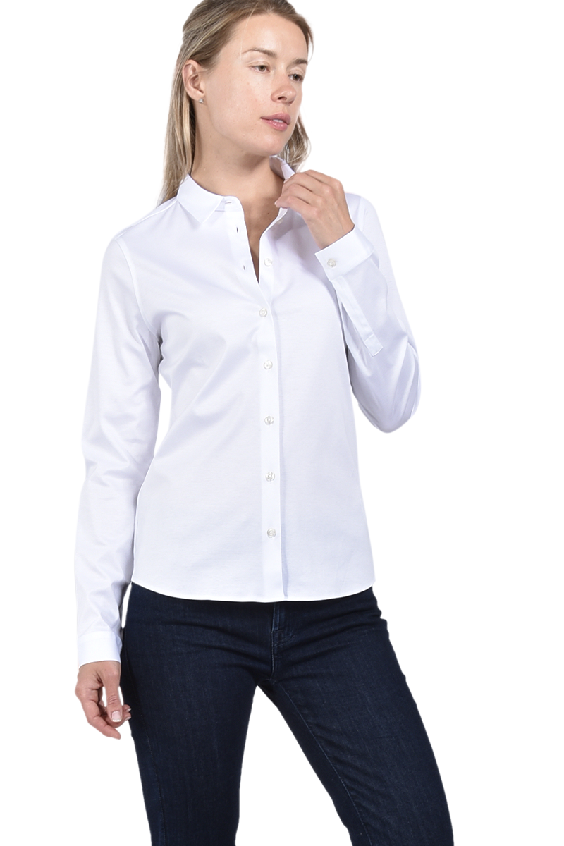 Soluzione Hemdbluse aus Jersey von SOLUZIONE Kostenloser Versand