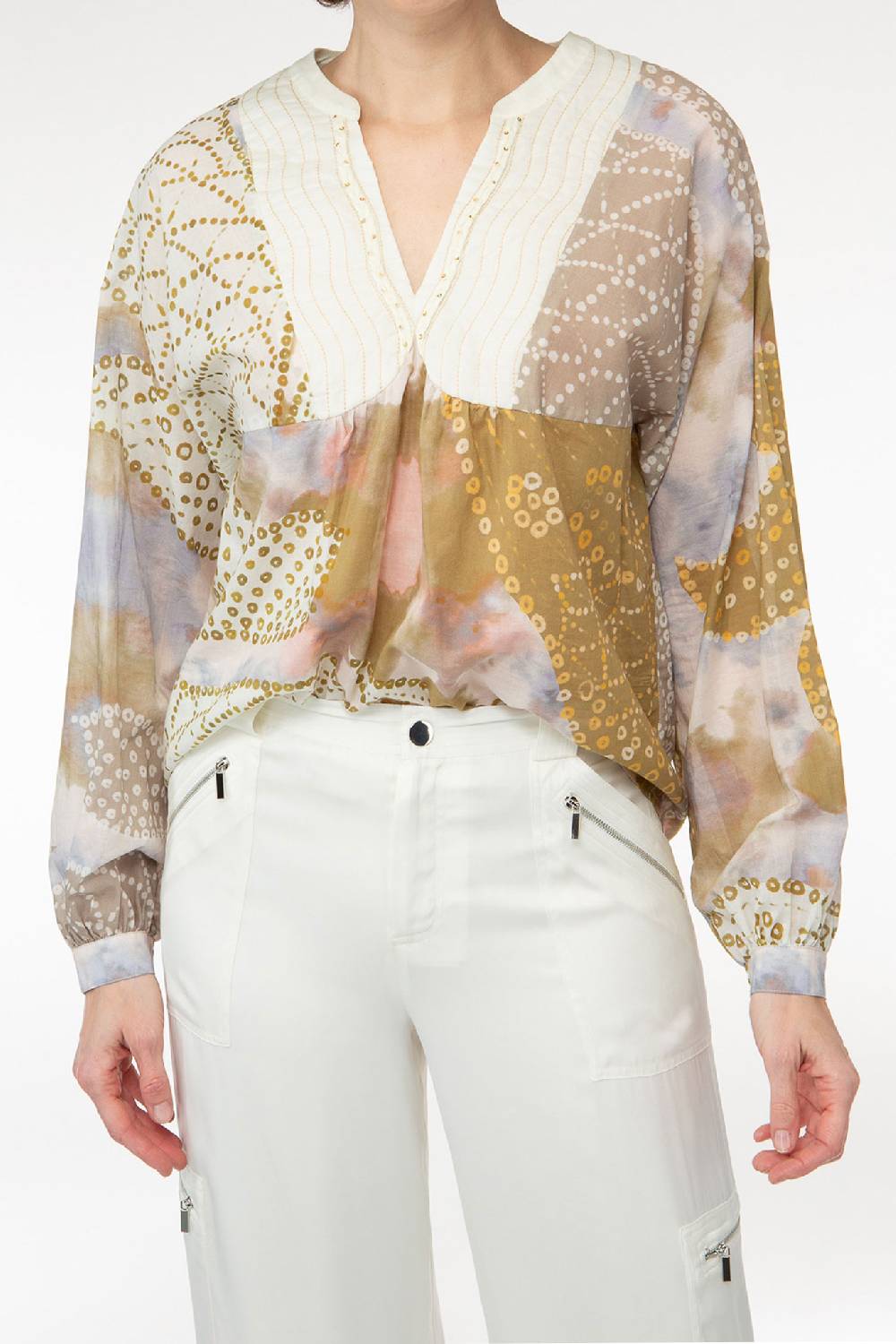 ﻿IVI GmbH RAINBOW FISH Baumwollbluse mit Zierstick Jubiläumsangebot