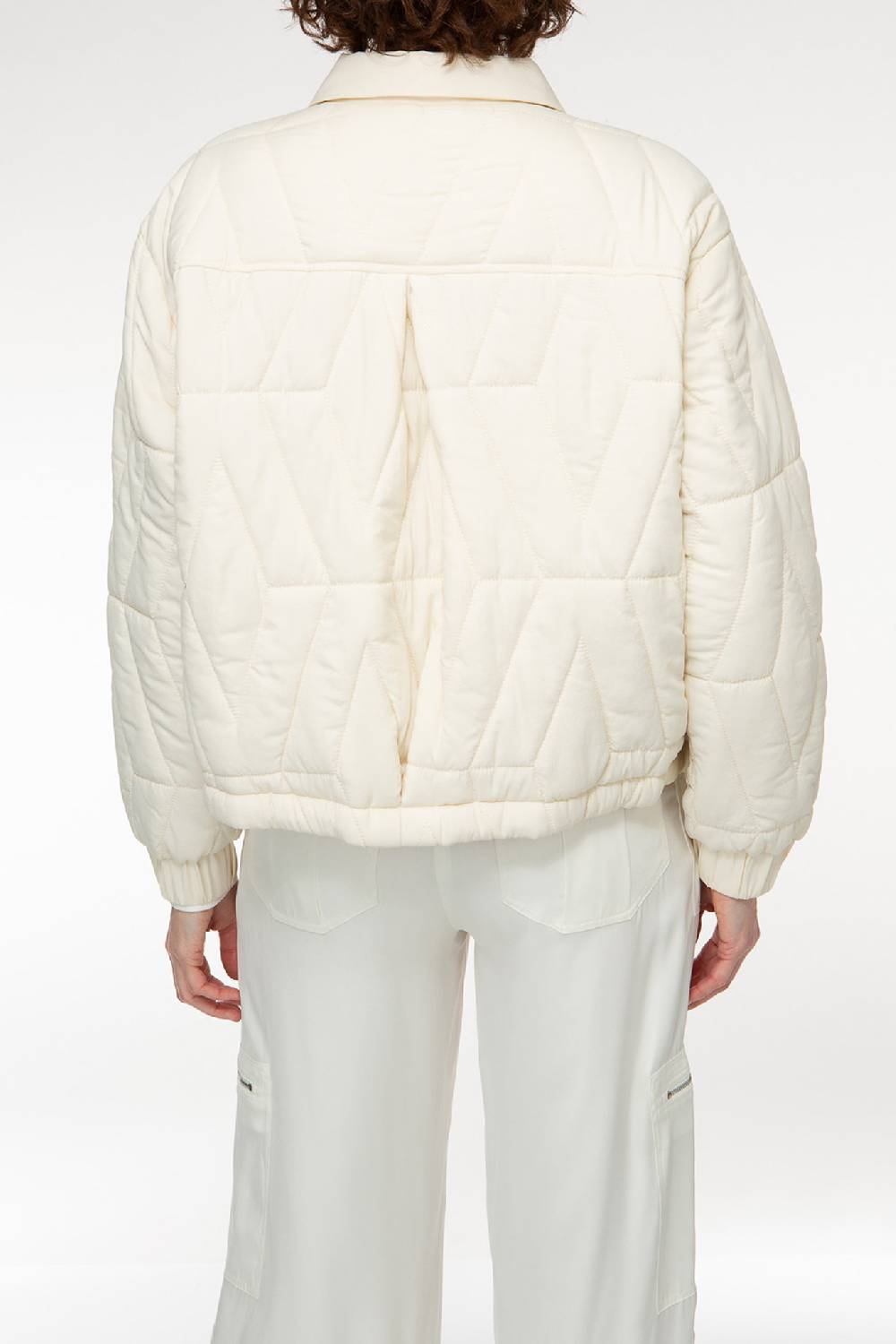 IVI GmbH PUFFER NYLON Jacke mit Signature Steppung weiß Online Outlet