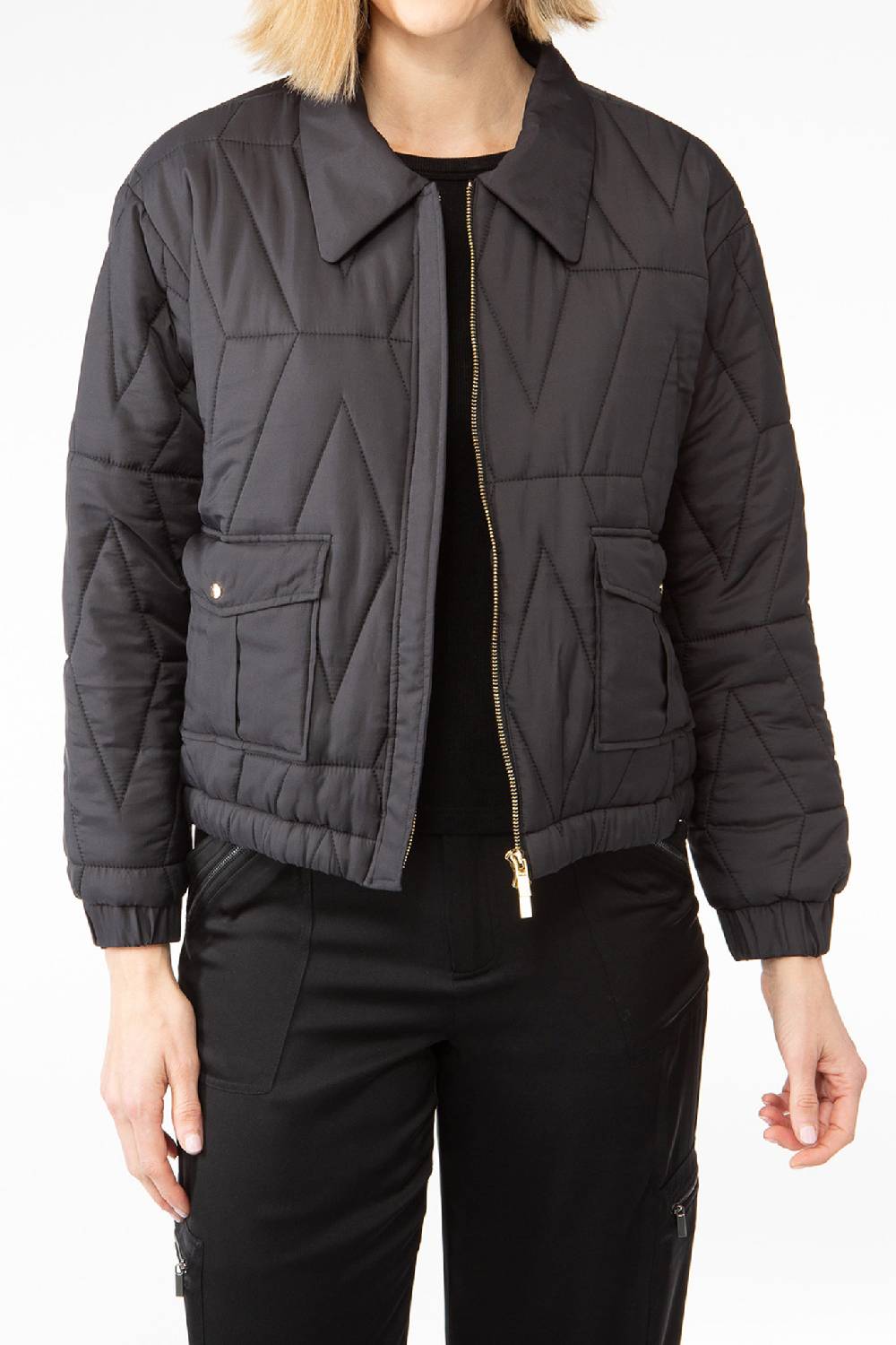 IVI GmbH PUFFER NYLON Jacke mit Signature Steppung schwarz Exklusive Angebote