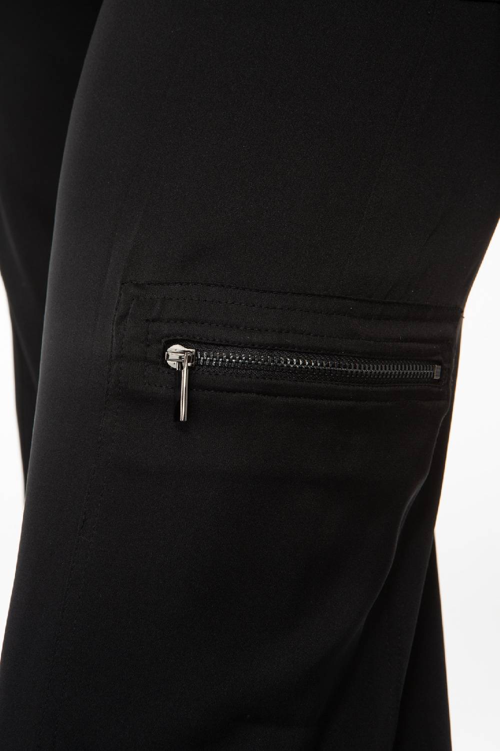 IVI GmbH SOLID SILK Seidenhose mit Cargo-Details schwarz Bestseller