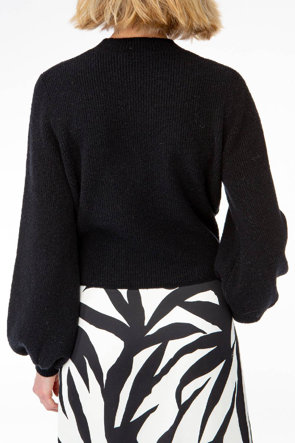 IVI GmbH SOLID KNIT Wickelpullover mit Cut-Out Detail schwarz Sonderangebote