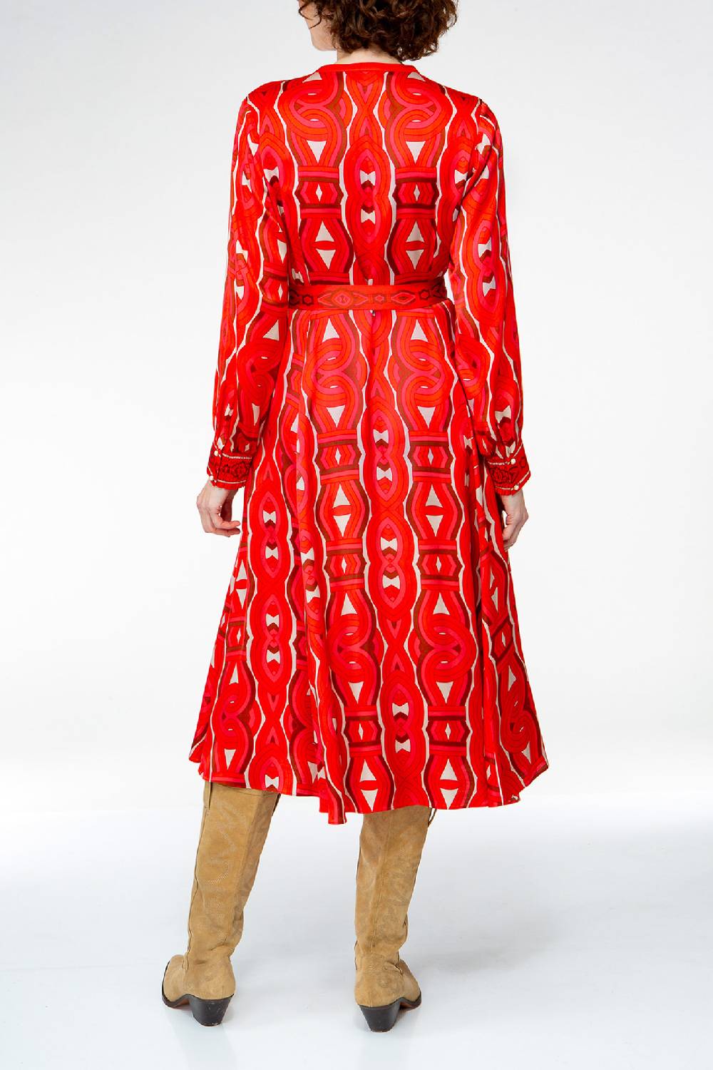 IVI GmbH GRACE Midi Kleid mit Print rot Bis zu 65% Rabatt
