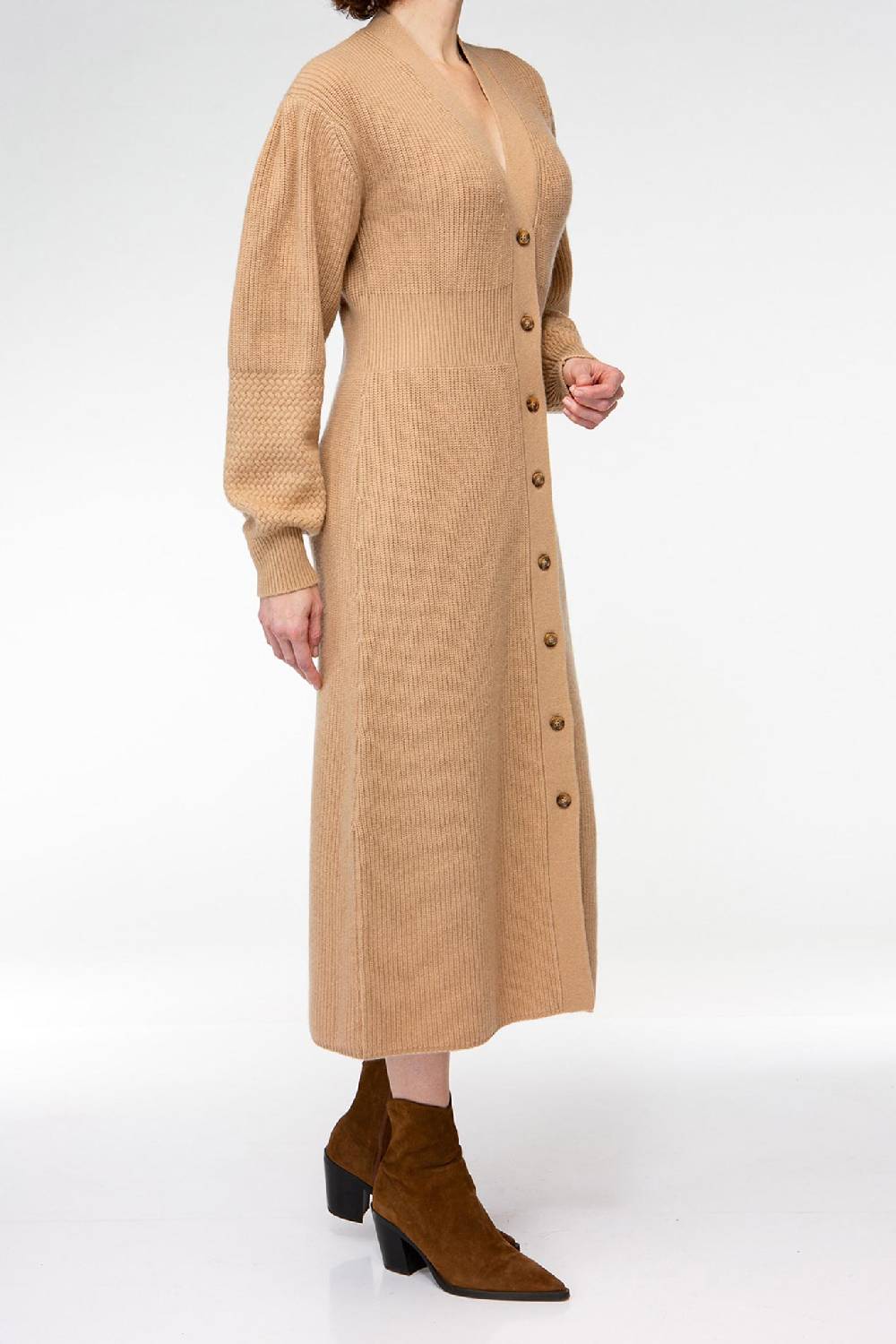 IVI GmbH SOLID KNIT Kleid im Struktur-Mix camel Bis zu 55% Rabatt