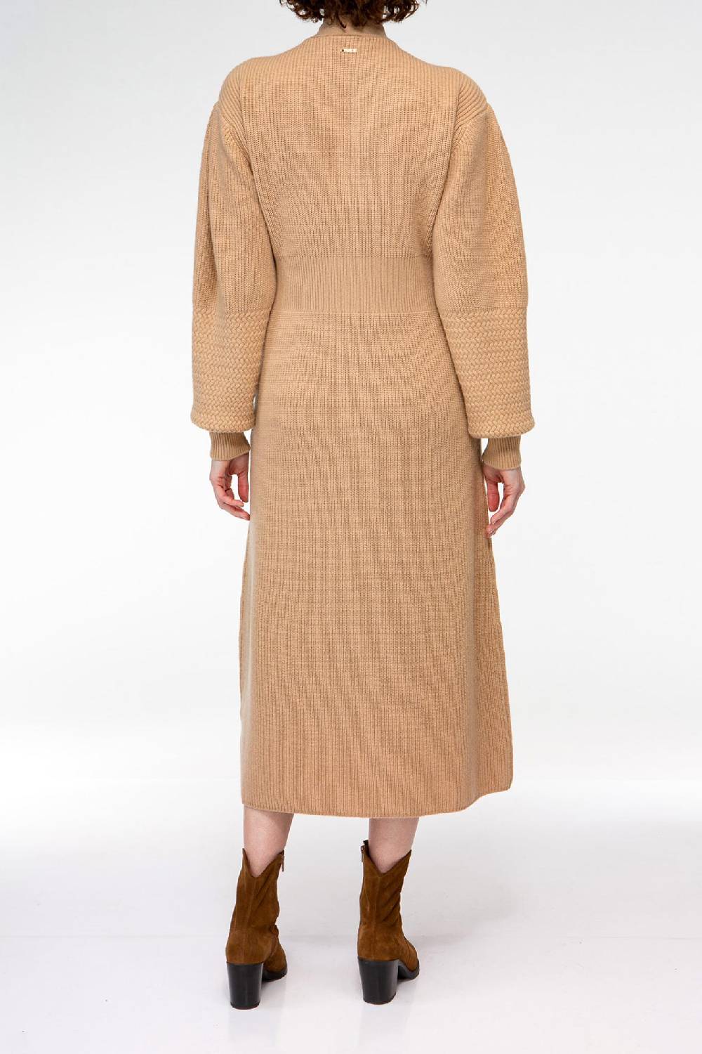 IVI GmbH SOLID KNIT Kleid im Struktur-Mix camel Bis zu 55% Rabatt