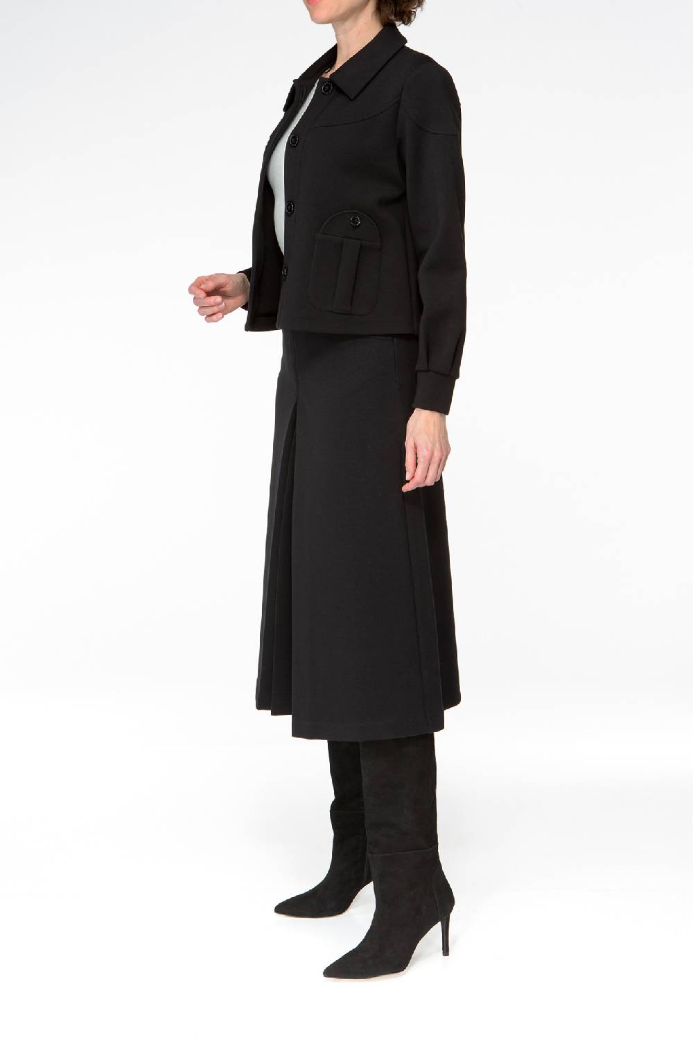 IVI GmbH SOLID JERSEY Kurze Jacke im Boxy Fit schwarz im Angebot