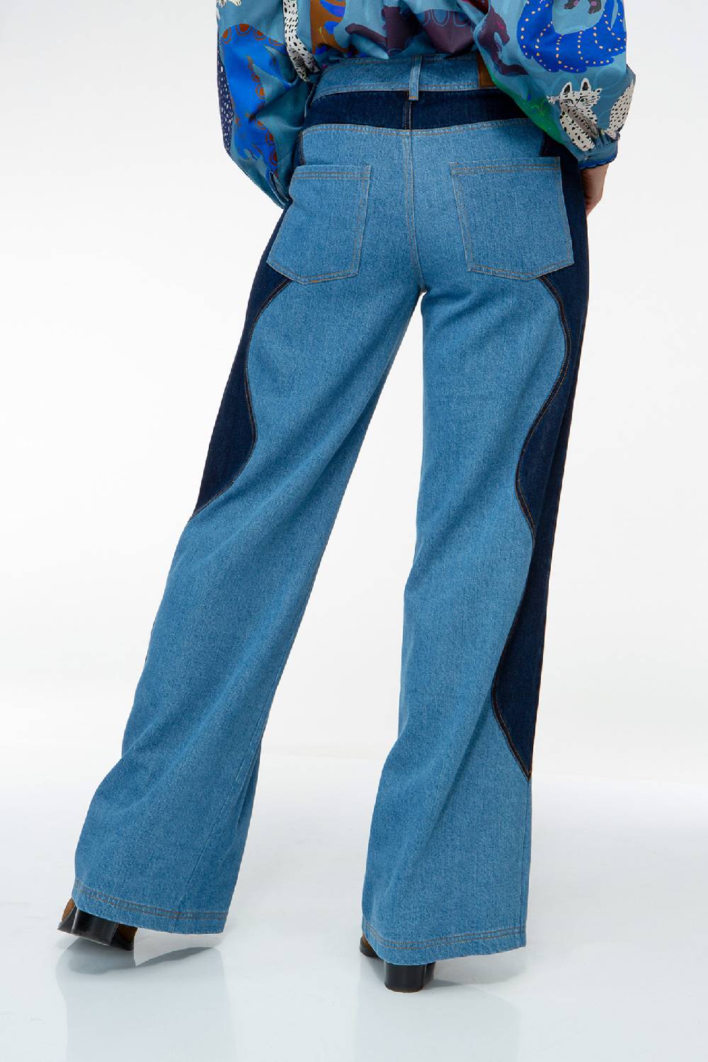 IVI GmbH DENIM Jeans mit weitem Bein und Patch Black Friday