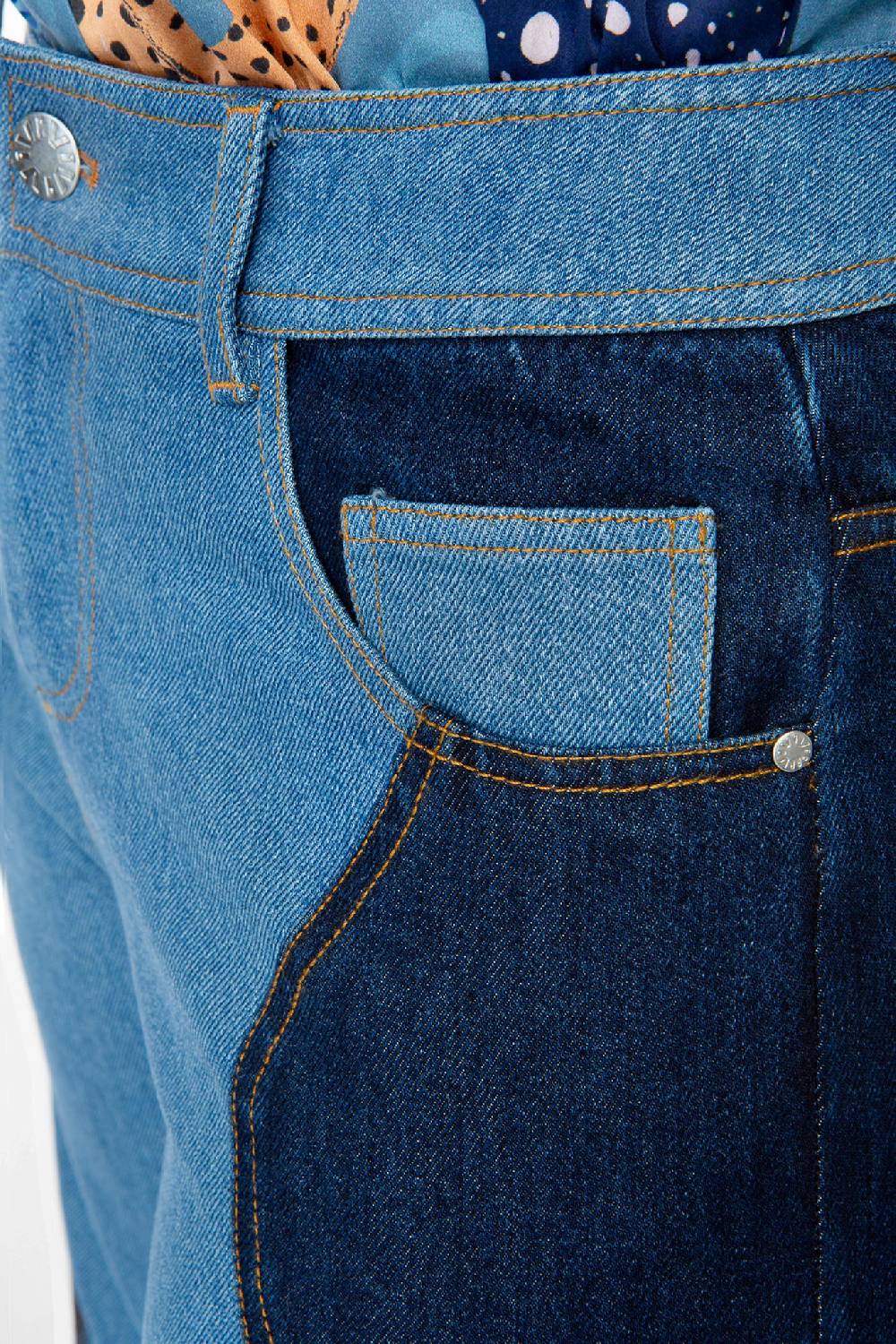 IVI GmbH DENIM Jeans mit weitem Bein und Patch Black Friday