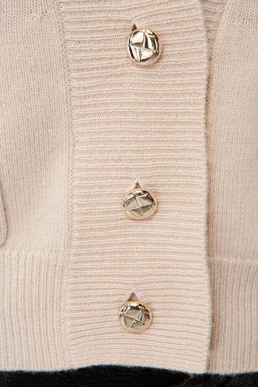 IVI GmbH SOLID KNIT Cardigan mit aufgesetzten Taschen sand Lagerräumung