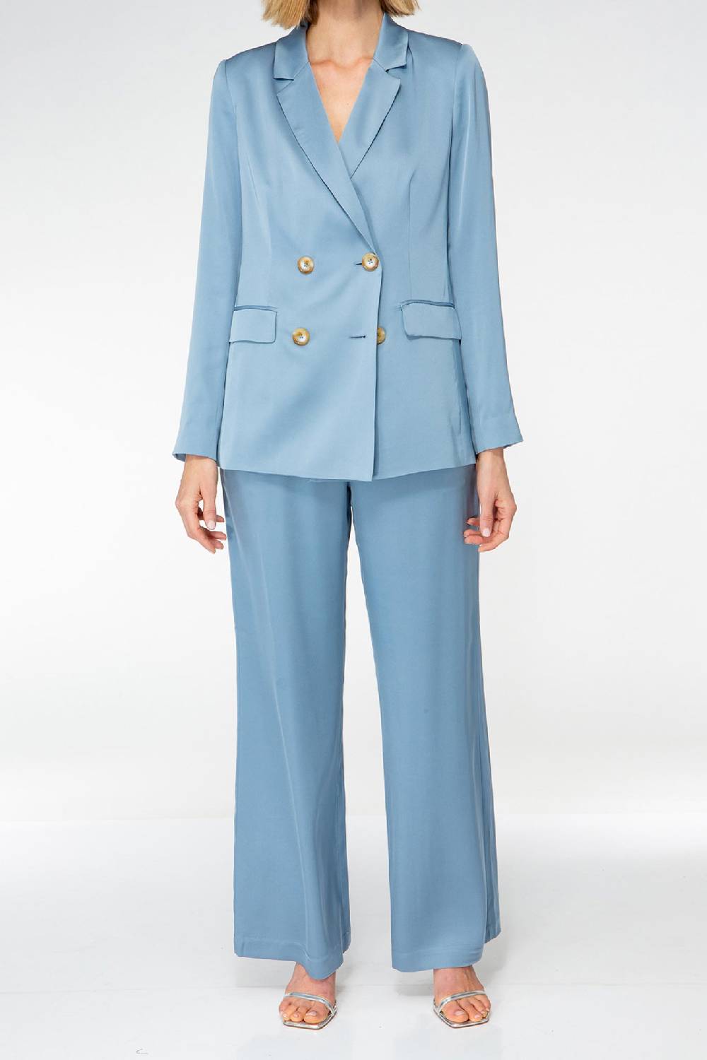 IVI GmbH SOLID SILK Seidenblazer hellblau Wochenangebot