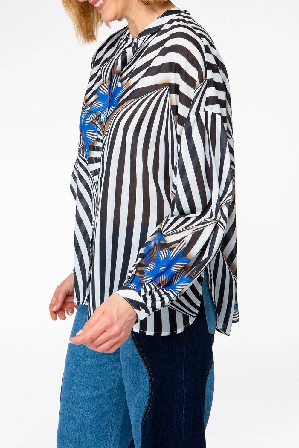 IVI GmbH FLORAL ILLUSION Bluse aus Baumwoll-Voile Bis zu 50% Rabatt