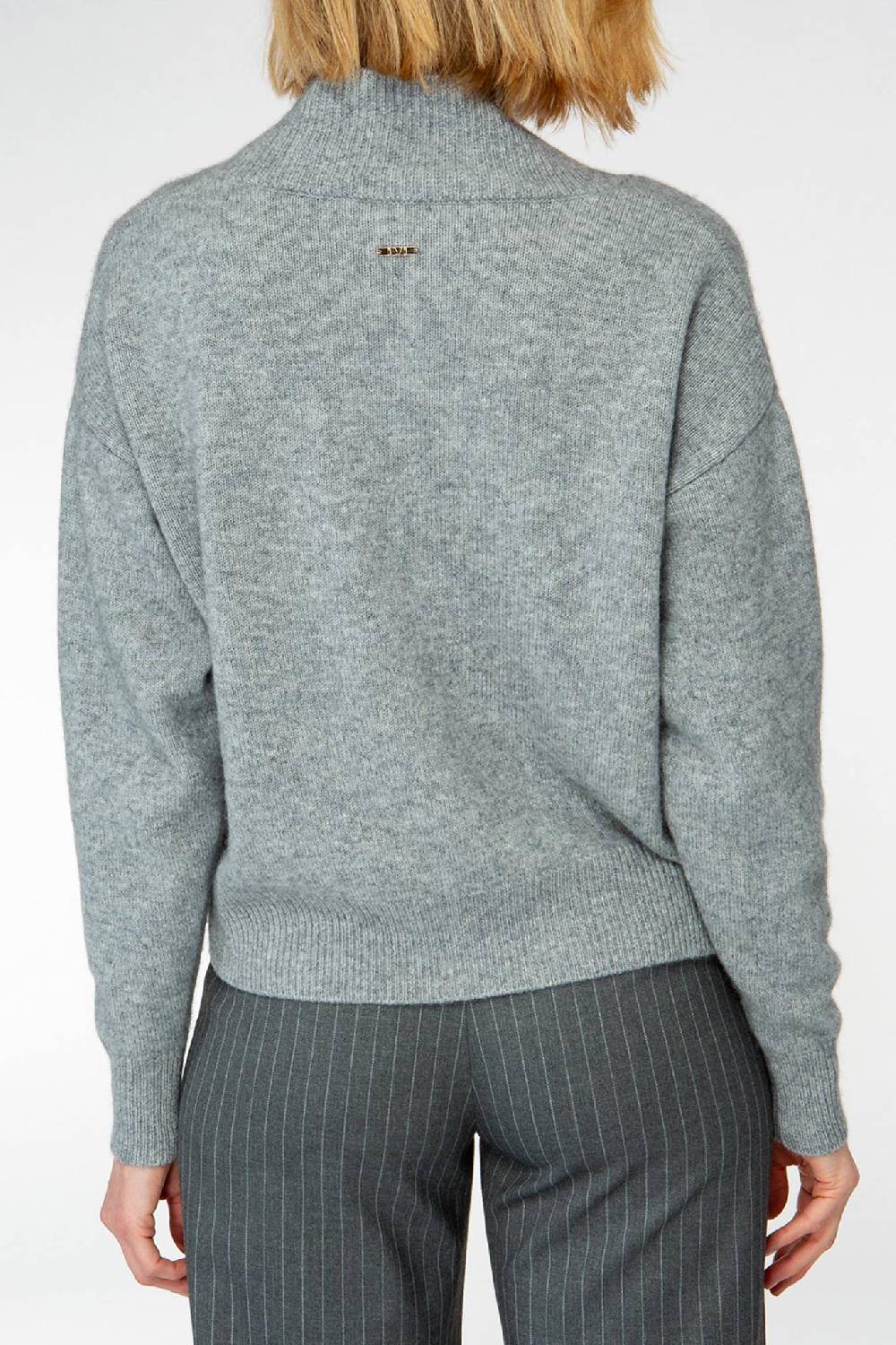 IVI GmbH SOLID KNIT Cardigan mit aufgesetzten Taschen grau-melange 50% Rabatt mit kostenlosem Versand