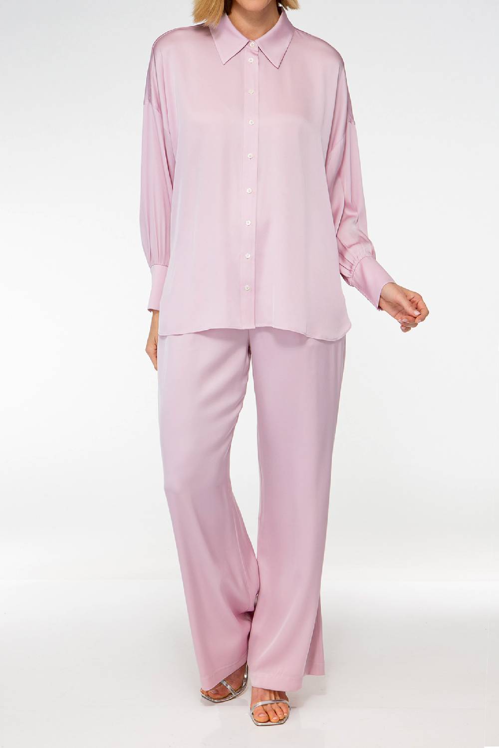IVI GmbH SOLID SILK Tunika im Hemdblusen-Look bright rose Speichern exportieren