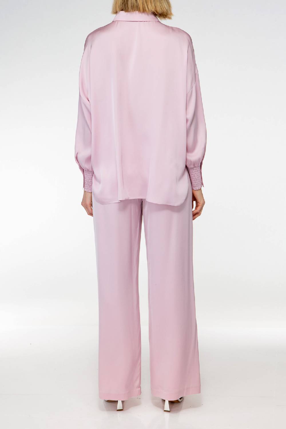 IVI GmbH SOLID SILK Seidenhose mit weitem Bein bright rose Im Verkauf