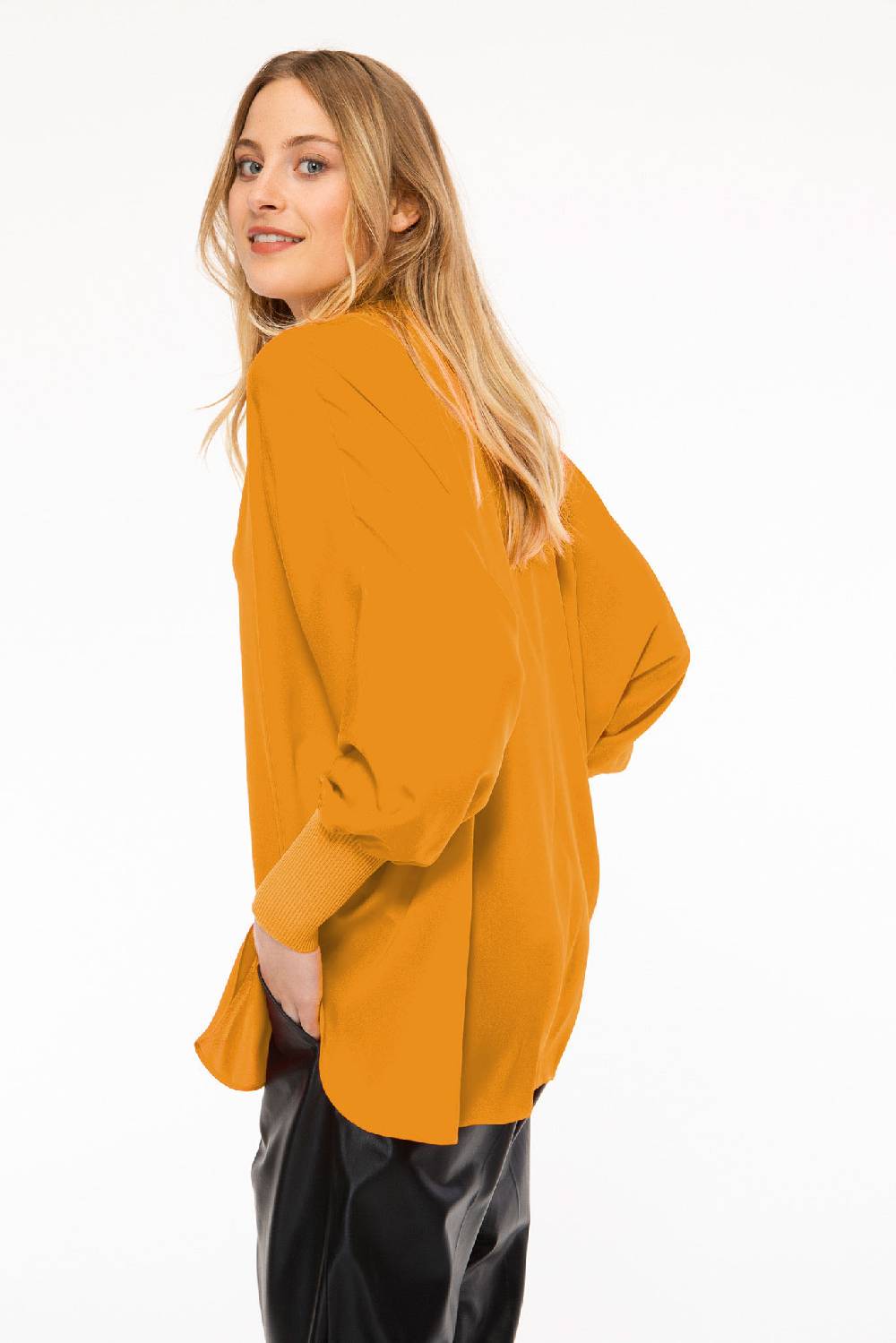 IVI GmbH SOLID SILK Tunika safran Fabrik Onlineshop