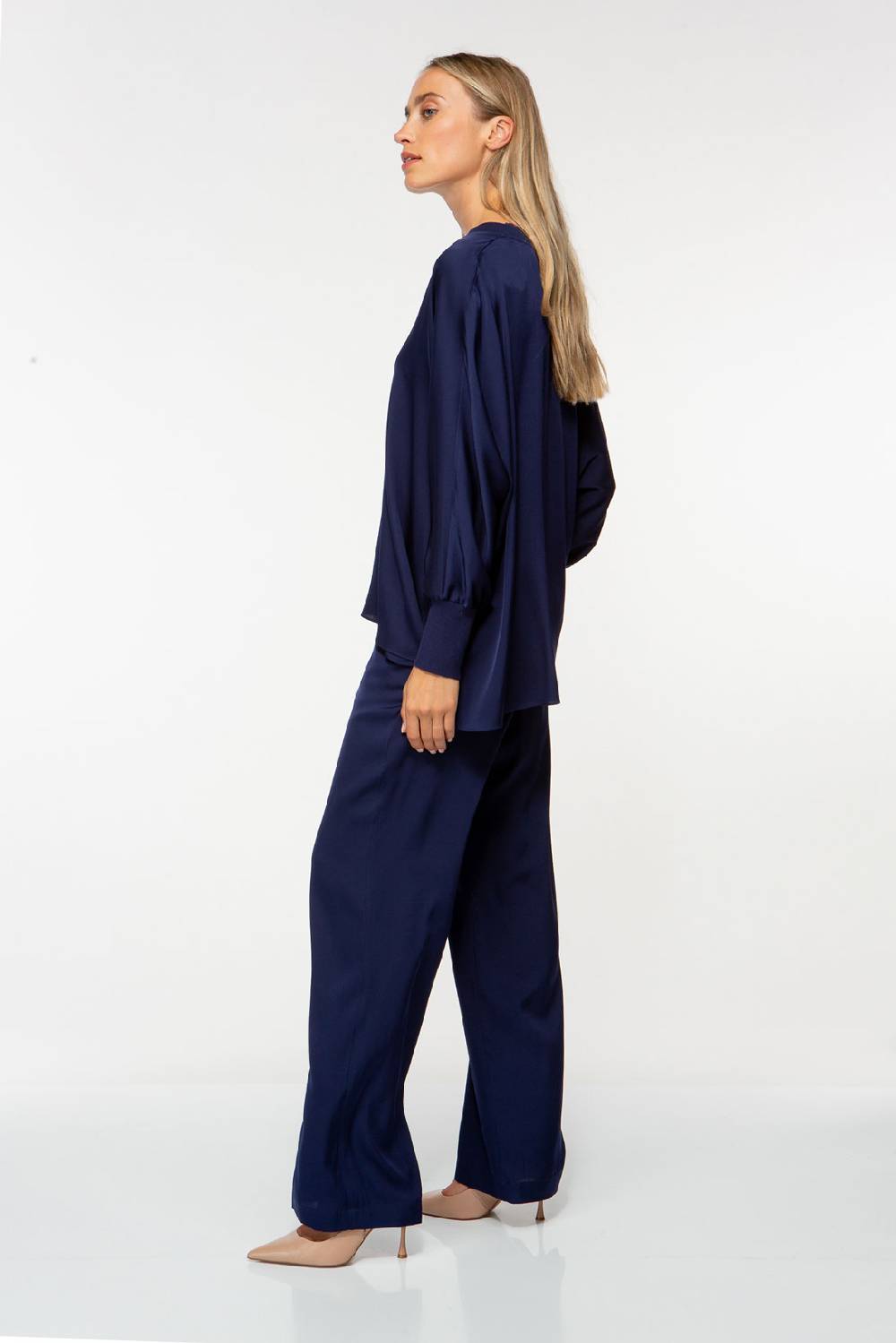 IVI GmbH SOLID SILK Tunika navy Fabrikpreis