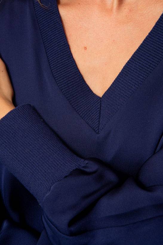 IVI GmbH SOLID SILK Tunika navy Fabrikpreis