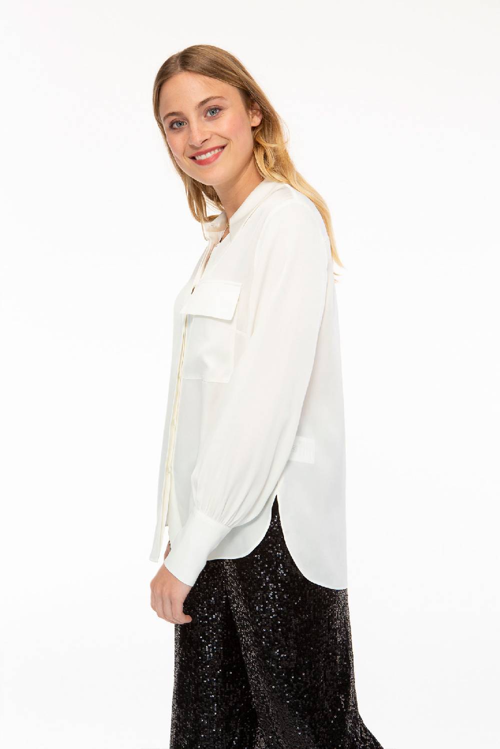 IVI GmbH SOLID SILK Hemdbluse weiß Vatertagsangebot