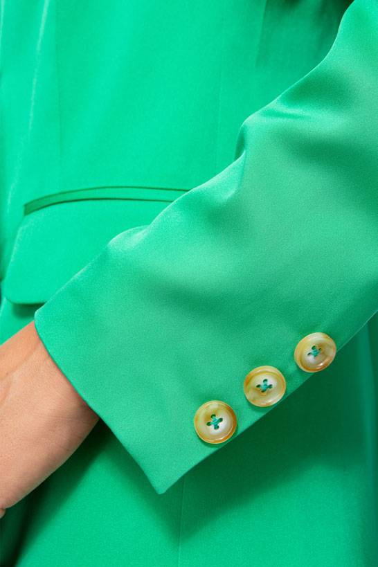 IVI GmbH SOLID SILK Seidenblazer smaragd 50% Rabatt für begrenzte Zeit