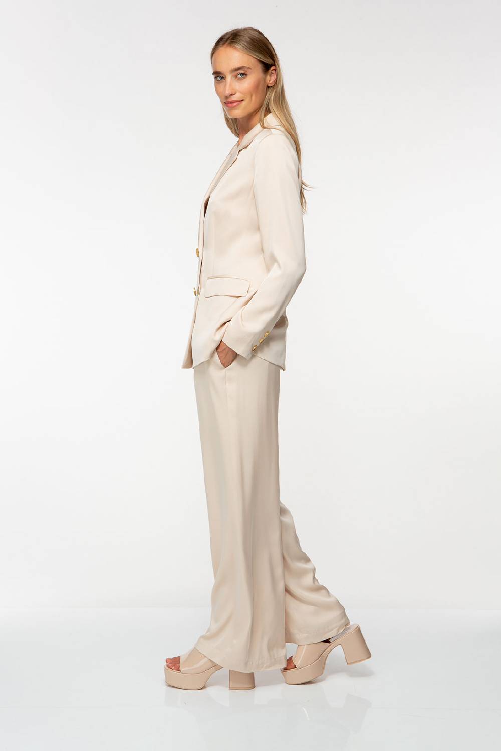 IVI GmbH SOLID SILK Seidenblazer light sand Rabatte dieses Monats