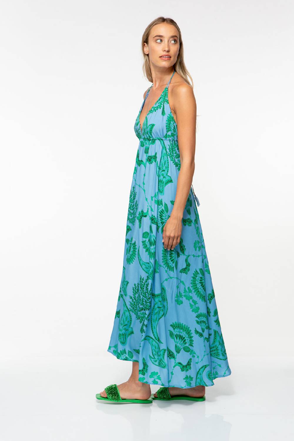 IVI GmbH CORAL FLOWER Maxikleid mit Print ocean Flash Sale