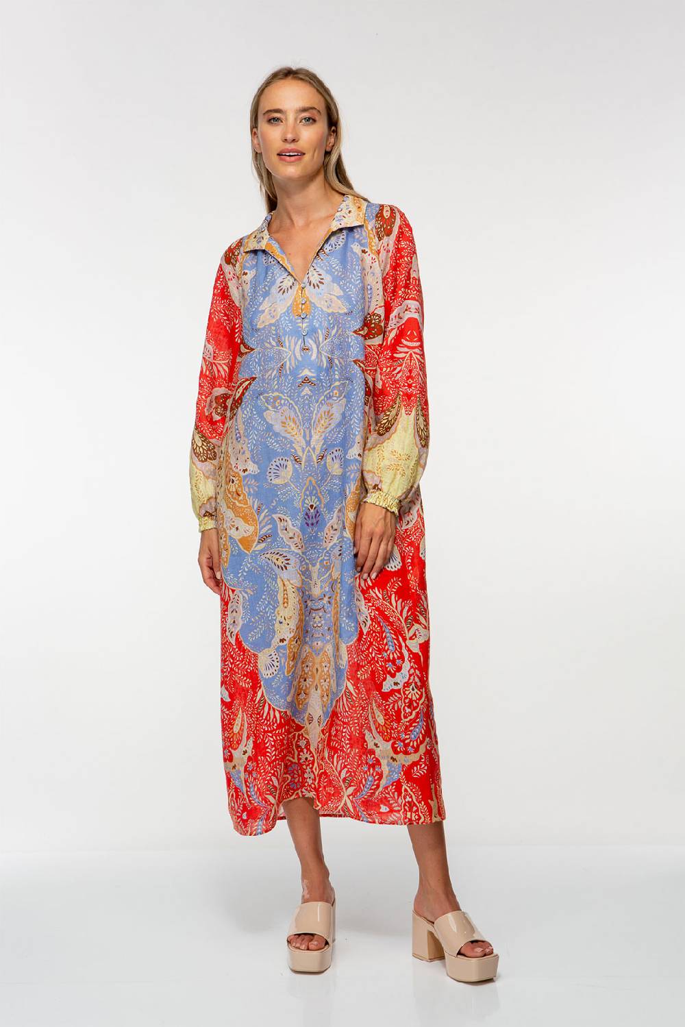 IVI GmbH AMBER Leinenkleid multicolor Exklusivangebot