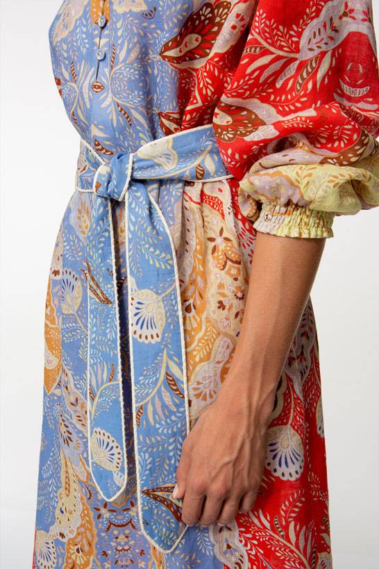 IVI GmbH AMBER Leinenkleid multicolor Exklusivangebot