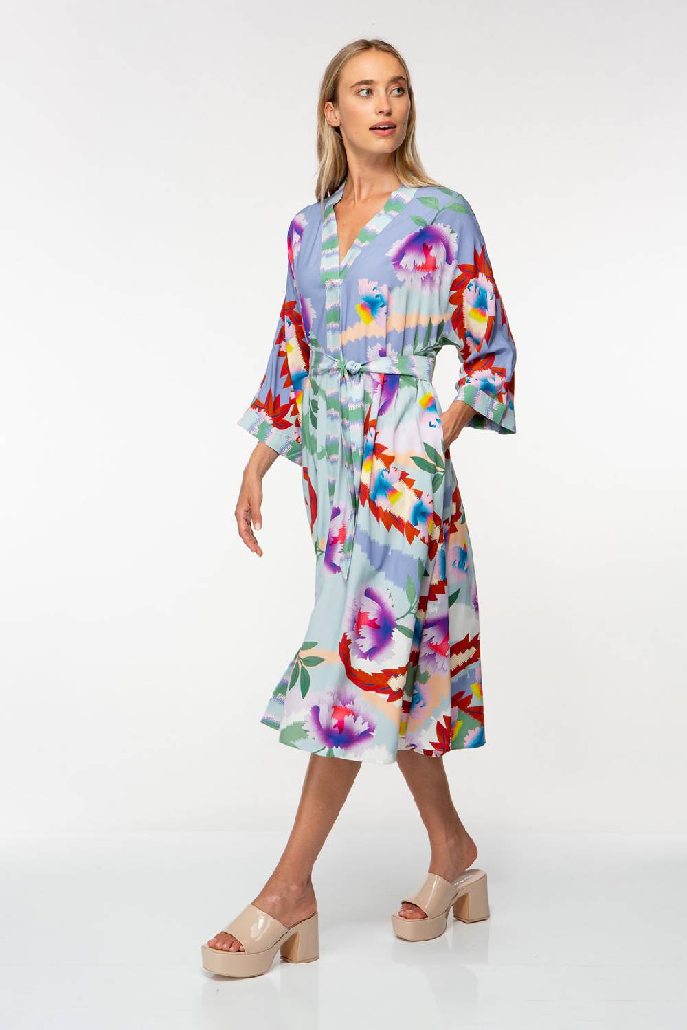 IVI GmbH PIXEL PAISLEY Kaftankleid lavendel Preisnachlass